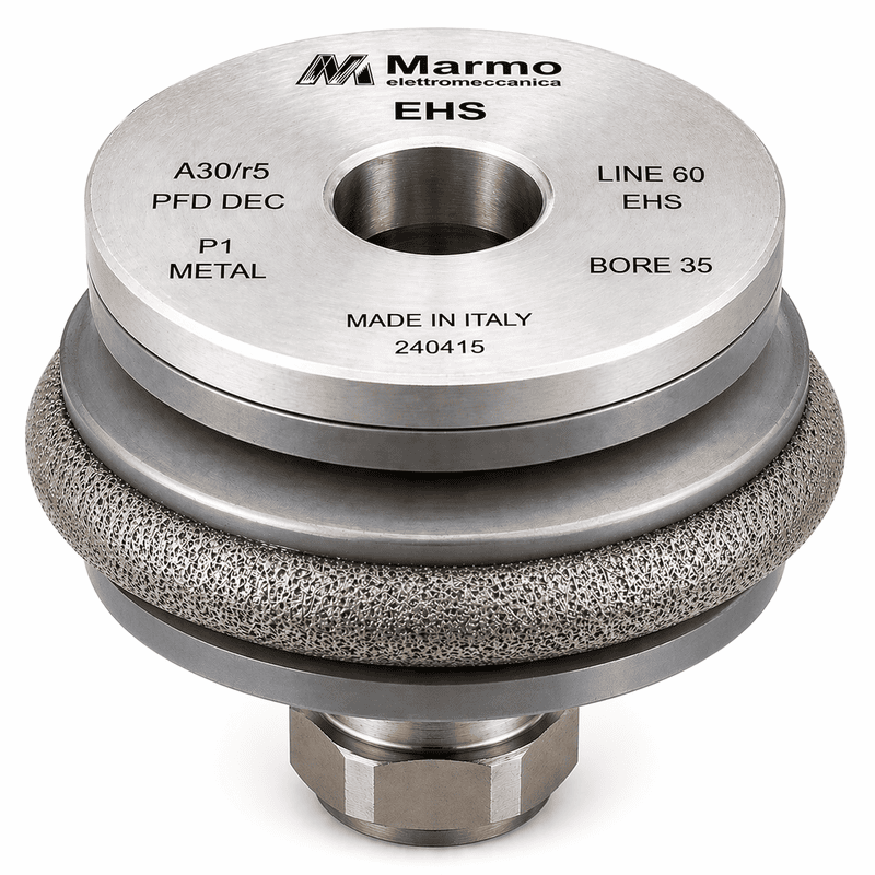 Marmo Elettromeccanica EHS Profile Wheel - Line 60, P1 Metal, EHS, A30/r5 PFD DEC, Bore 35 Fitting