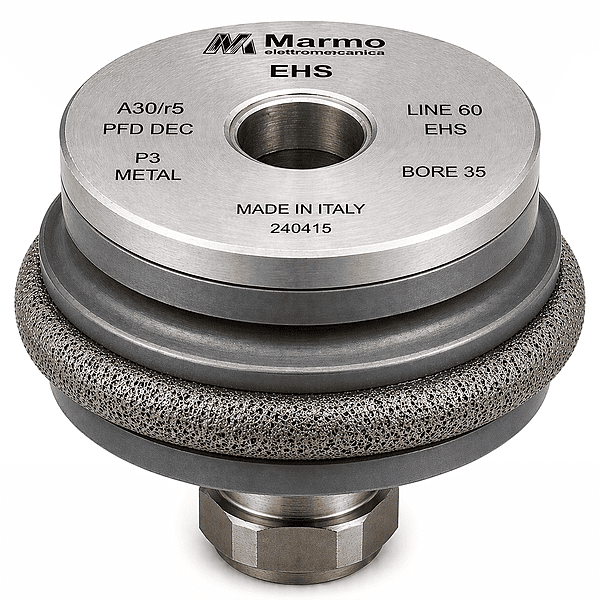 Marmo Elettromeccanica EHS Profile Wheel - Line 60, P3 Metal, EHS, A30/r5 PFD DEC, Bore 35 Fitting