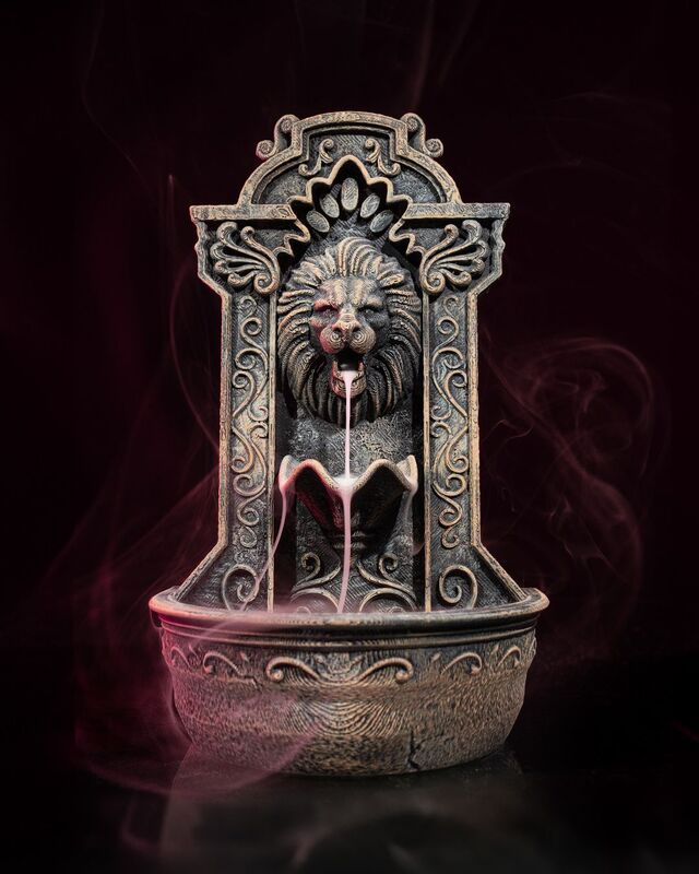 Lions Courage Fountain Backflow Burner