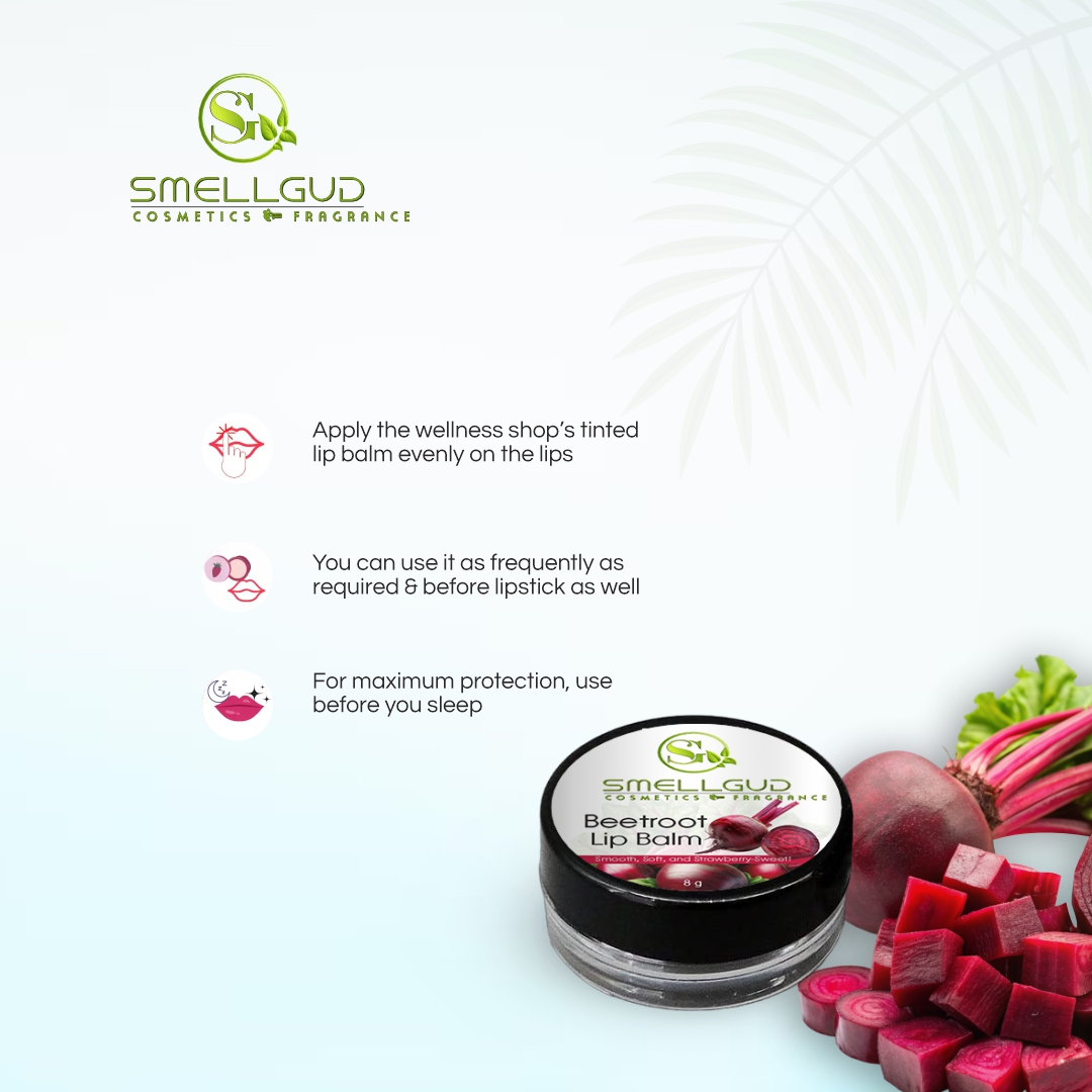 Beetroot Lip Balm | Tinted Lip Care | For Dry & Chapped Lips | For Pigmented Lips | For Women & Men