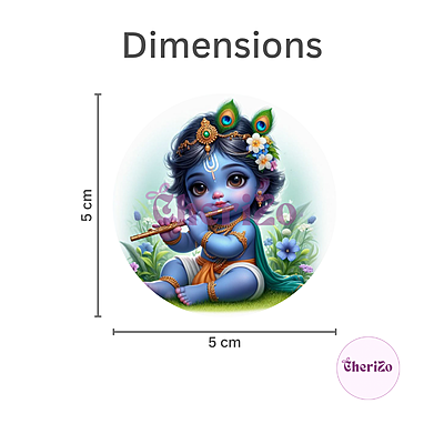Little Krishna God Idol Stickers | Perfect for DIY Arts & Crafts, Resin Stands, Car Dashboards, Pooja Rooms, Wall Hangings, Photo Frames & Festive Decorations