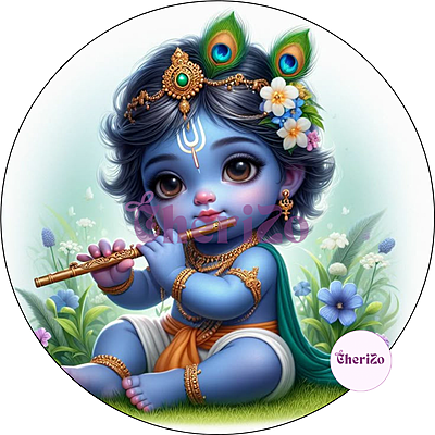 Little Krishna God Idol Stickers | Perfect for DIY Arts & Crafts, Resin Stands, Car Dashboards, Pooja Rooms, Wall Hangings, Photo Frames & Festive Decorations