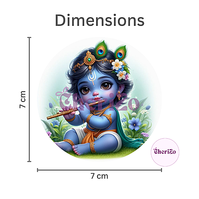 Little Krishna God Idol Stickers | Perfect for DIY Arts & Crafts, Resin Stands, Car Dashboards, Pooja Rooms, Wall Hangings, Photo Frames & Festive Decorations