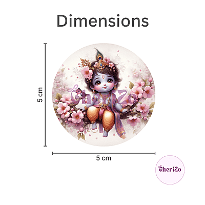Little Krishna Sitting on Tree Decorative Stickers | Perfect for DIY Arts & Crafts, Resin Stands, Car Dashboards, Pooja Rooms & Festive Decorations