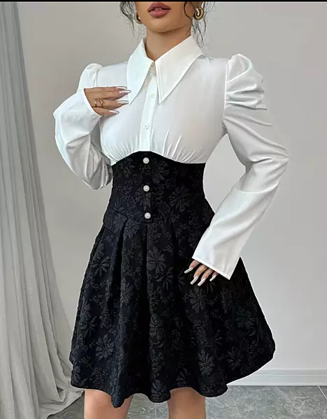 Long-Sleeved Mini Dress