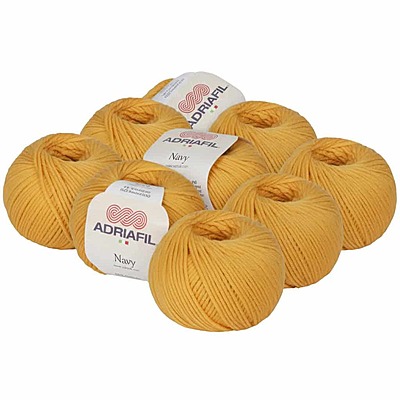 Lotto 10 gomitoli di filato Navy Col. 68 Giallo