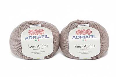 Lotto 2 gomitoli da 50 gr di pura Alpaca Col. tortora