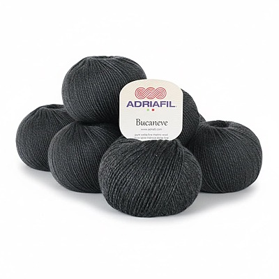 Lotto 7 gomitoli di Adriafil Bucaneve Col. 83 Grigio Melange
