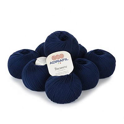 Lotto 350 gr di lana merinos Adriafil Bucaneve Top Quality Col. 22 Blu
