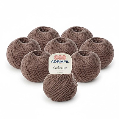 Lotto 6 gomitoli di Cachemire Marrone