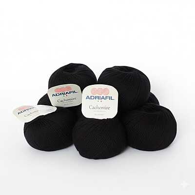 Lotto 5 gomitoli di Cachemire Nero