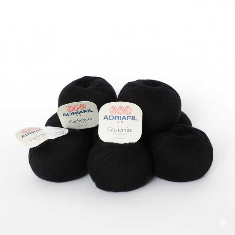 Lotto 5 gomitoli di Cachemire Nero