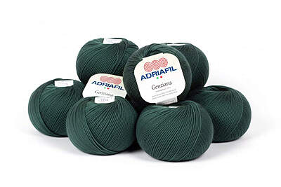 Lotto 450 gr di lana merinos Adriafil Genziana Top Quality