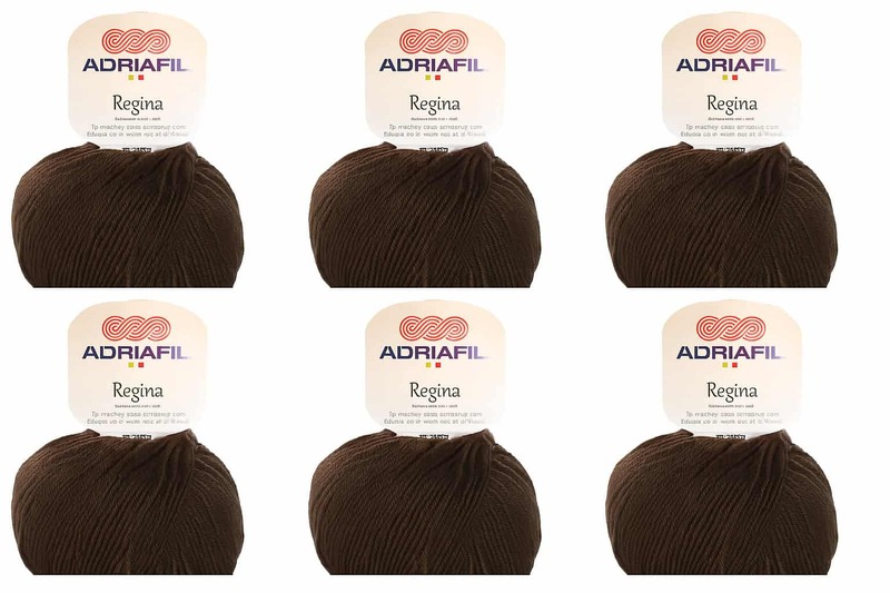 Lotto 6 gomitoli Adriafil Regina pura lana 300 gr marrone Lotto 6 gomitoli Adriafil Regina pura lana 300 gr marrone