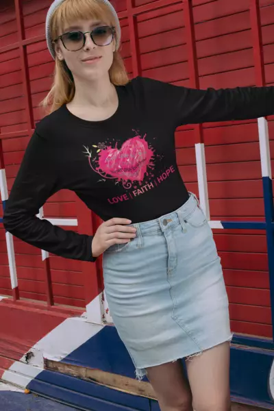 Women's Love, Faith, Hope Long Sleeve
