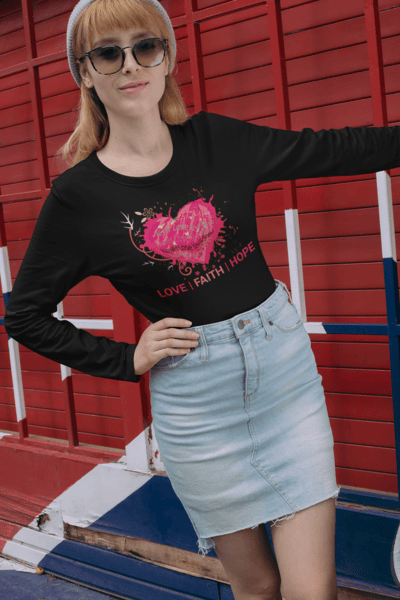 Women's Love, Faith, Hope Long Sleeve