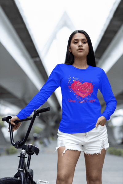 Women's Love, Faith, Hope Long Sleeve