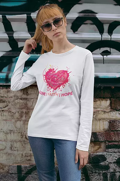 Women's Love, Faith, Hope Long Sleeve