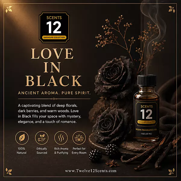 Love In Black Air Freshener