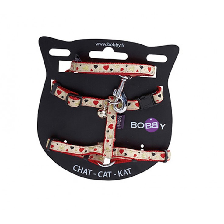 BOBBY LOVELY HARNESS & LEAD - RED BOBBY LOVELY HARNESS & LEAD - RED