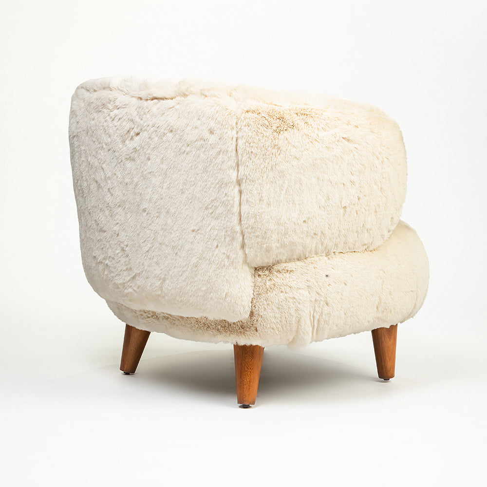 Sherpa Lounge Chair Cream