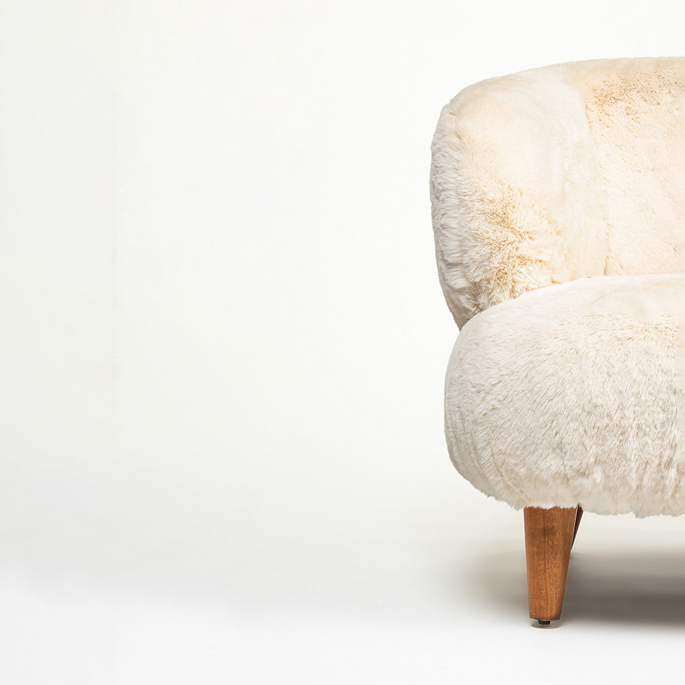 Sherpa Lounge Chair Cream