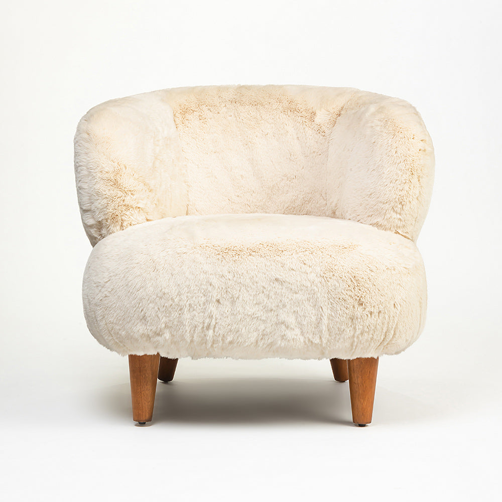Sherpa Lounge Chair Cream