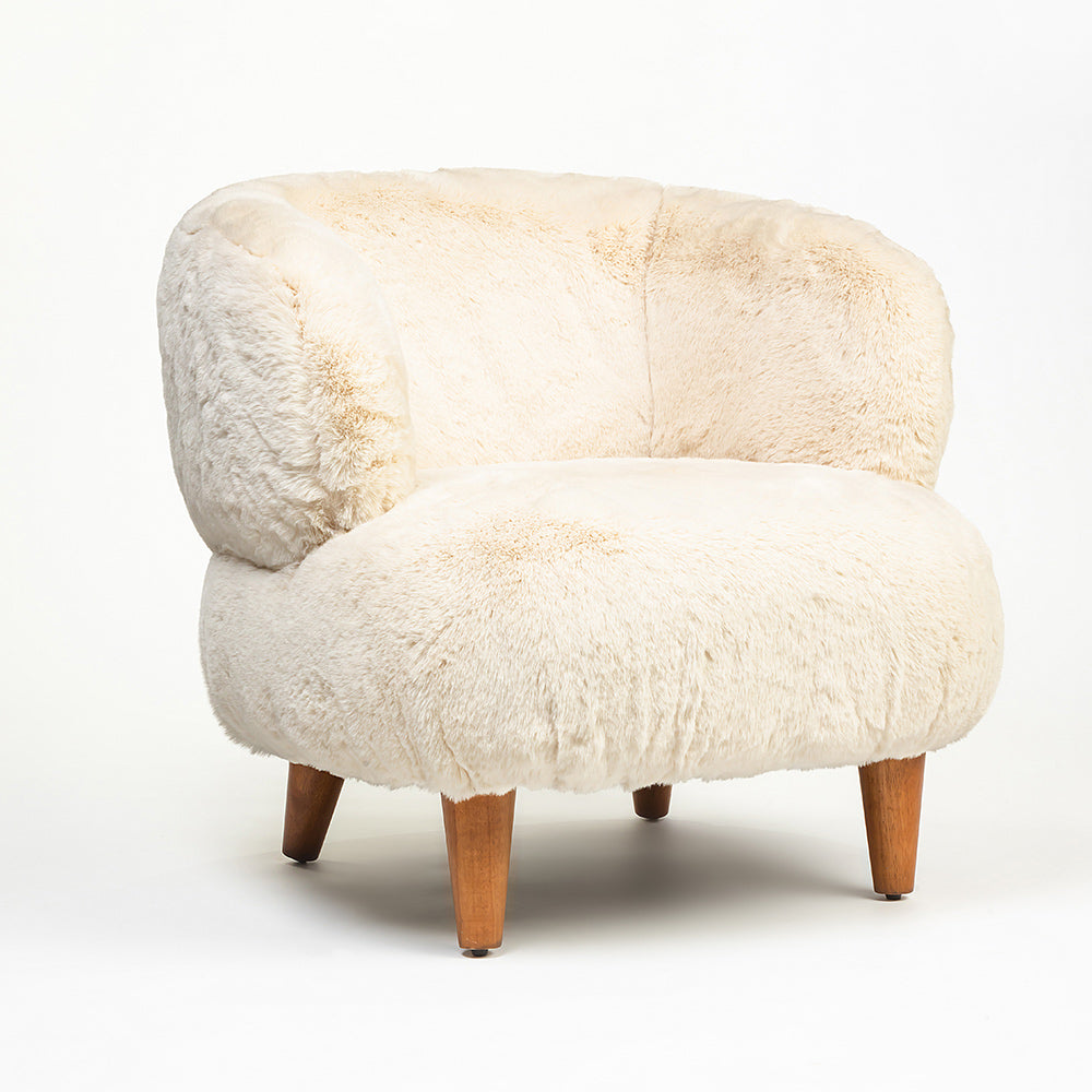 Sherpa Lounge Chair Cream