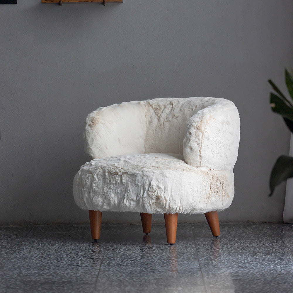 Sherpa Lounge Chair Cream