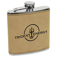 6 oz Leatherette Wrapped Flask