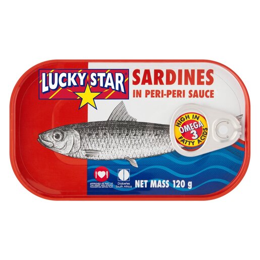 Lucky Star Sardines In Peri Peri Sauce 10X120g