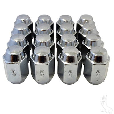 4 Pack Chrome 1/2-20 Standard Lug Nuts