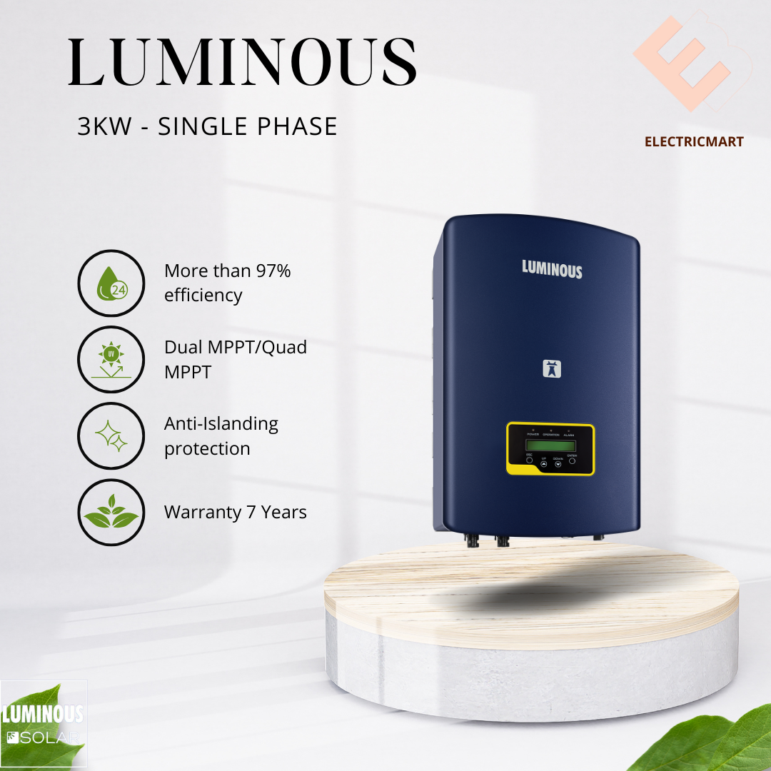 3 KW ONGRID SOLAR INVERTER - LUMINOUS