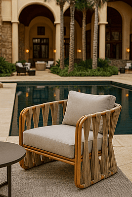 Theo Outdoor Weaving Accent Sofa Chair