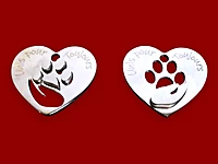 Duo de médailles chien-maître meilleurs amis