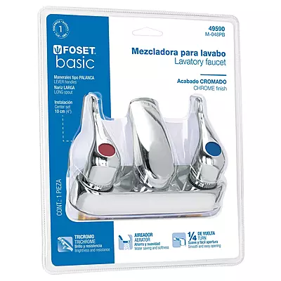 Mezcladora para lavabo, manerales palanca, Basic, blister - M-048PB / 49590