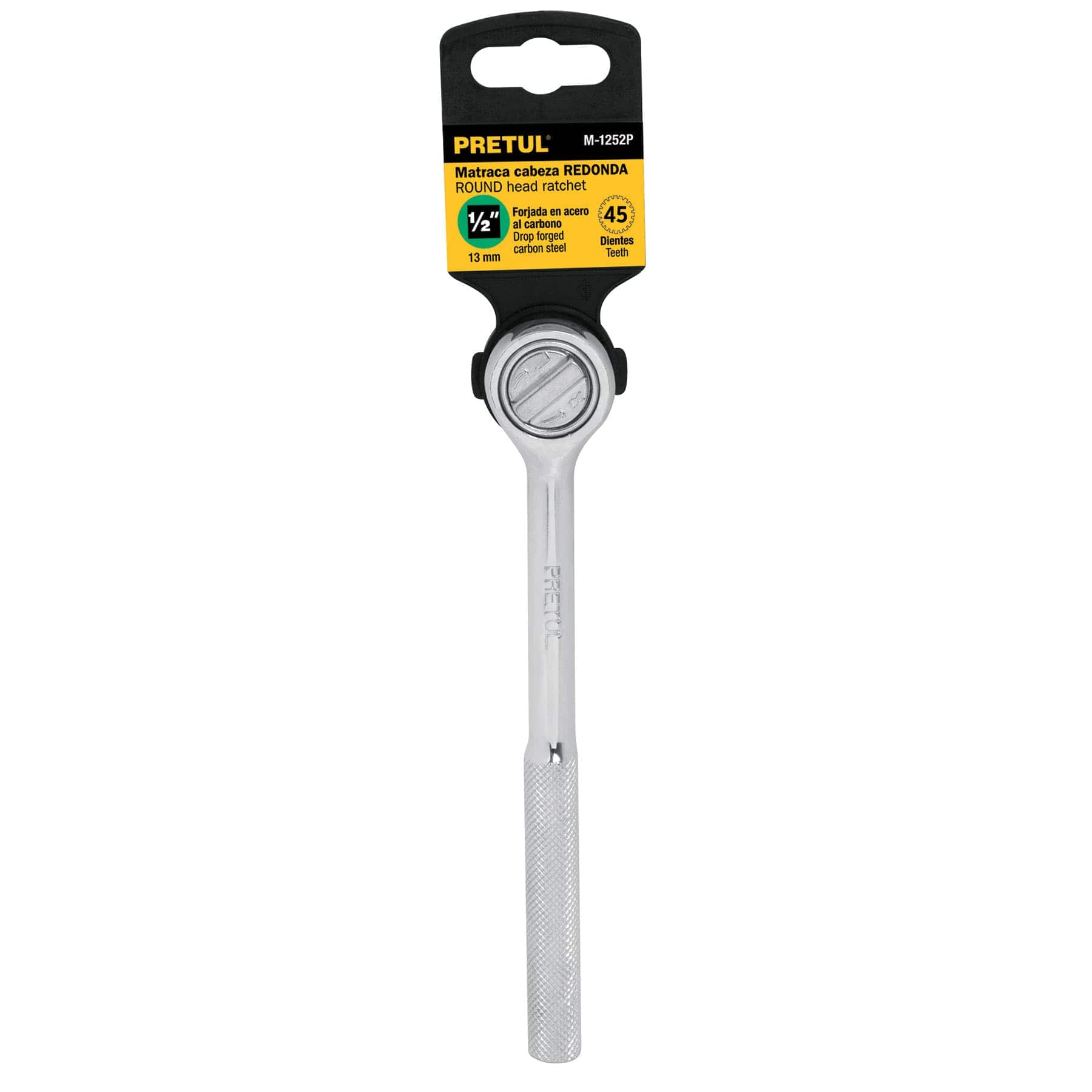 Matraca cuadro 1/2' cabeza redonda, Pretul - M-1252P / 21150