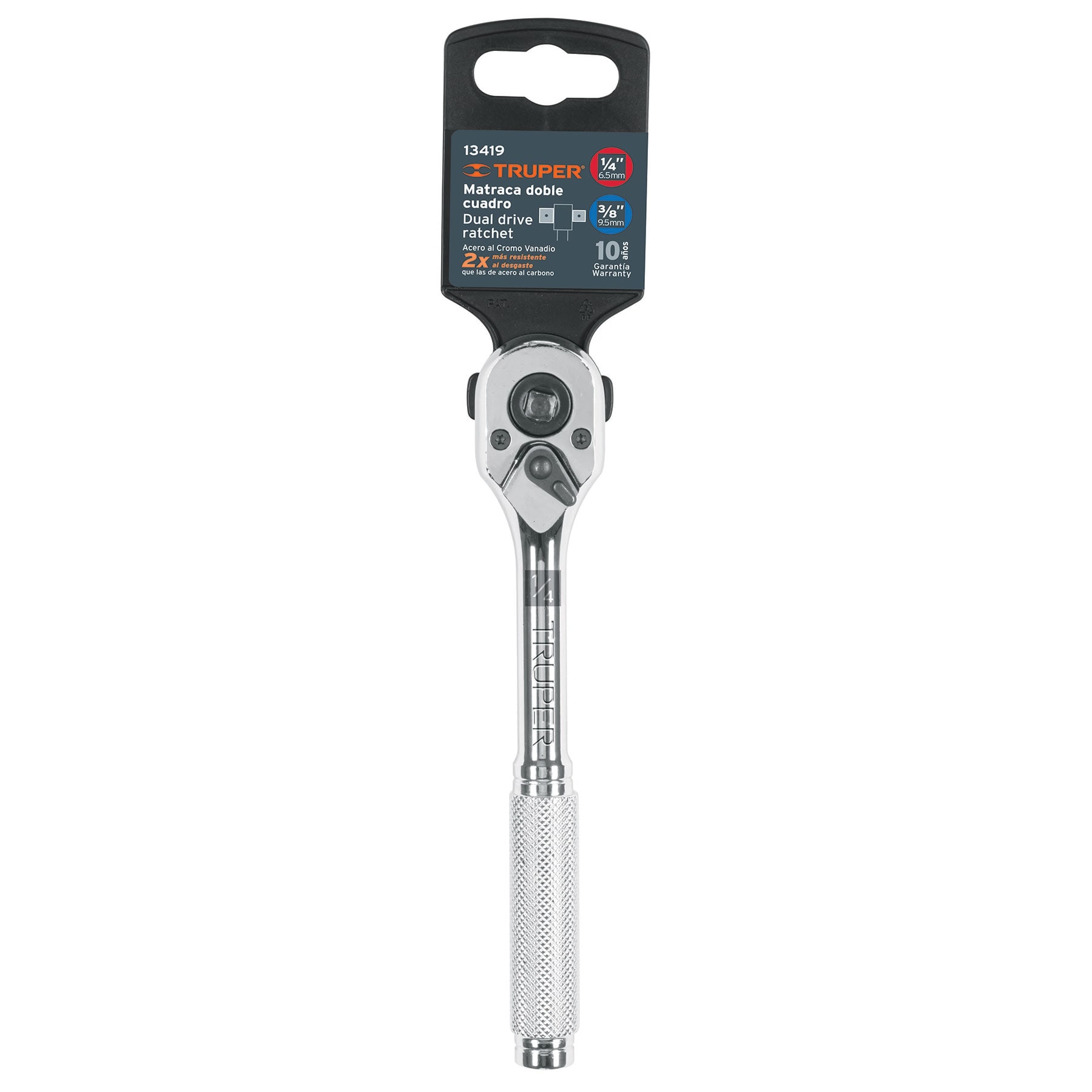 Matraca doble cuadro 1/4' y 3/8' - M-1438 / 13419