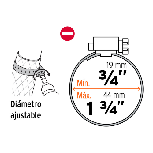 Bolsa con 2 abrazaderas 20 de acero inoxidable - M-20B / 10012