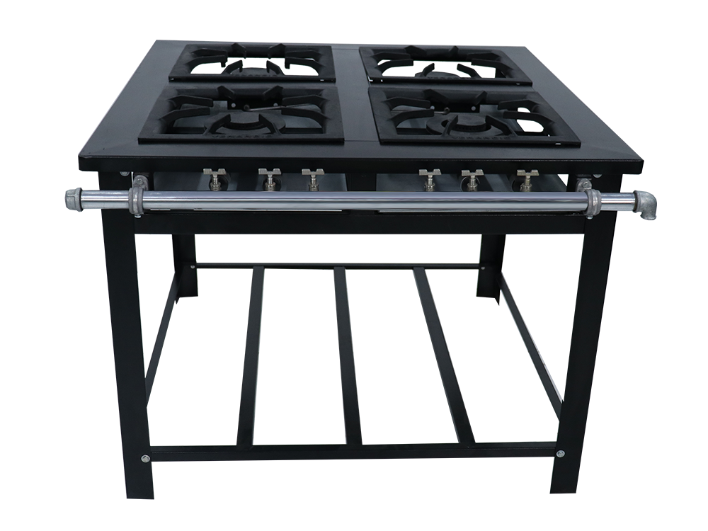 M4D2 COCINA A GAS, 2 QUEMADORES SENCILLOS, DOS QUEMADORES DOBLES