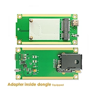 4G LTE Dongle with SIM7600G-H R2 Mini PCIe Module, Mini PCIe to USB Type-C Adapter, Drawer SIM Slot for Global IoT/M2M Deployments