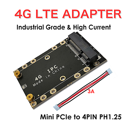 4G LTE Mini PCIe to 4PIN PH1.25 USB Adapter with SIM Slot – USB 2.0 Connector for LTE Modules like Quectel EC25, Ideal for IoT, M2M, Raspberry Pi