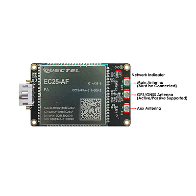 4G LTE USB Dongle with Quectel EC25 Series LCC Modem, SIM Slot, GPS, USB-A or 4PIN PH2.0 for IoT and M2M Applications