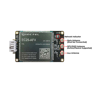 4G LTE USB Dongle with Quectel EC25 Series LCC Modem, SIM Slot, GPS, USB-A or 4PIN PH2.0 for IoT and M2M Applications