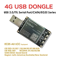 4G LTE USB Dongle with Quectel EC25 Series LCC Modem, SIM Slot, GPS, USB-A or 4PIN PH2.0 for IoT and M2M Applications
