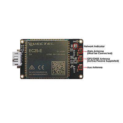 4G LTE USB Dongle with Quectel EC25 Series LCC Modem, SIM Slot, GPS, USB-A or 4PIN PH2.0 for IoT and M2M Applications