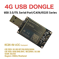 4G LTE USB Dongle with Quectel EC25 Series LCC Modem, SIM Slot, GPS, USB-A or 4PIN PH2.0 for IoT and M2M Applications