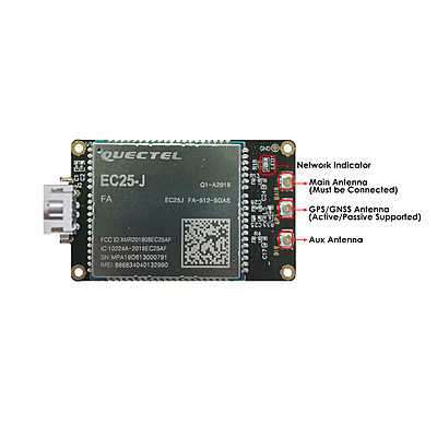 4G LTE USB Dongle with Quectel EC25 Series LCC Modem, SIM Slot, GPS, USB-A or 4PIN PH2.0 for IoT and M2M Applications