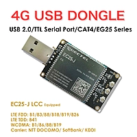 4G LTE USB Dongle with Quectel EC25 Series LCC Modem, SIM Slot, GPS, USB-A or 4PIN PH2.0 for IoT and M2M Applications