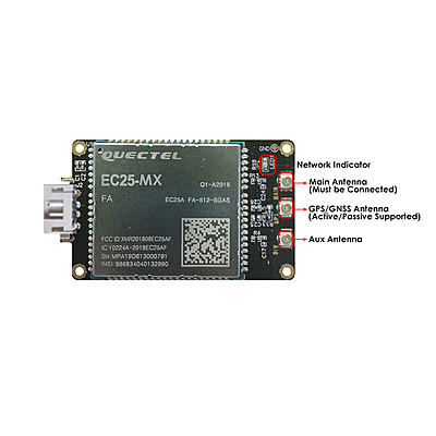 4G LTE USB Dongle with Quectel EC25 Series LCC Modem, SIM Slot, GPS, USB-A or 4PIN PH2.0 for IoT and M2M Applications